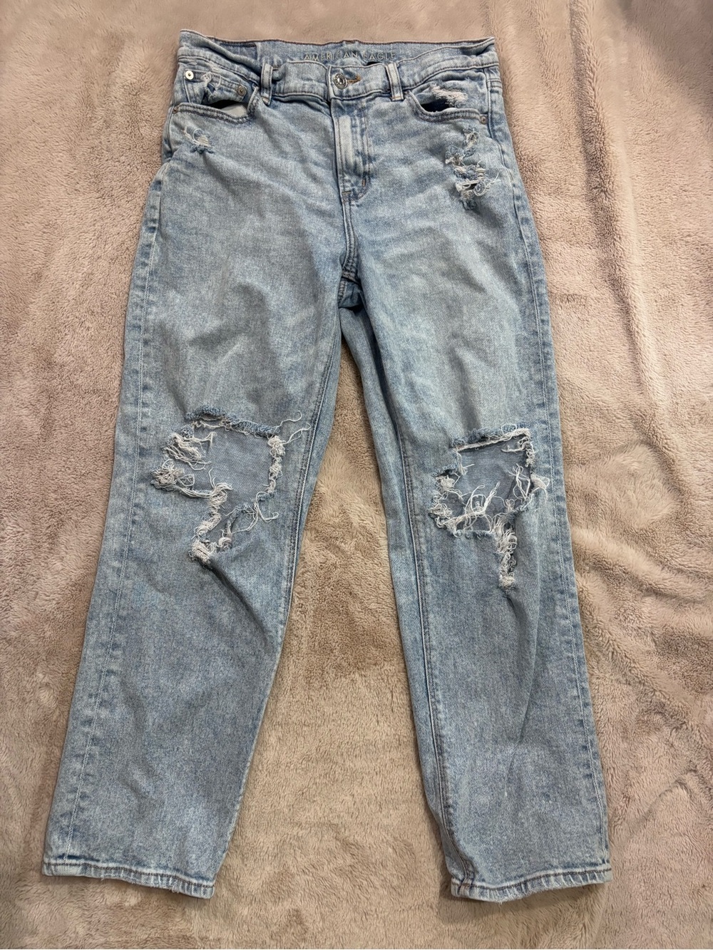 American Eagle hi rise straight jeans